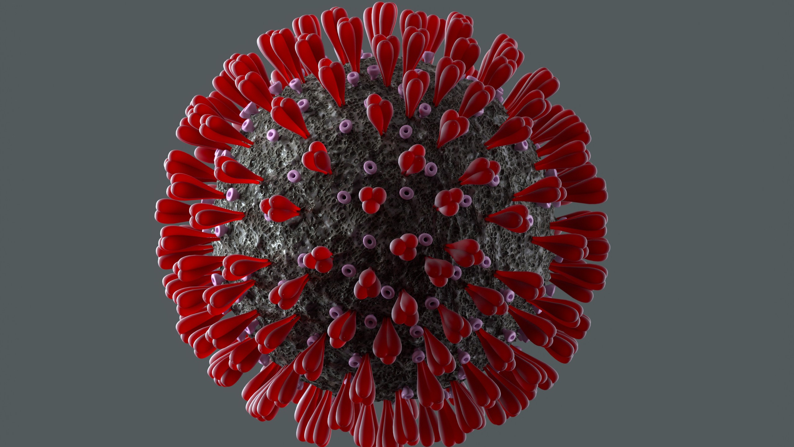 Digital generated image of macro view of the corona virus.