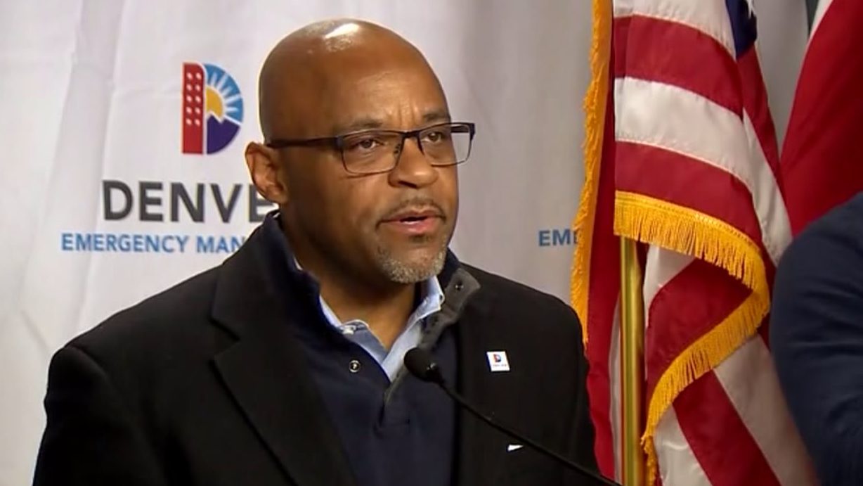 Denver Mayor Michael Hancock at a news conference about COVID-19 on April 13, 2020.