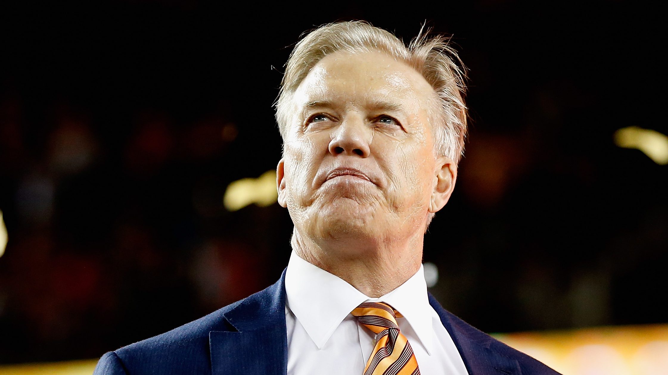 General Manager John Elway of the Denver Broncos looks on after their win over the Carolina Panthers during Super Bowl 50 at Levi's Stadium on February 7, 2016 in Santa Clara, California.