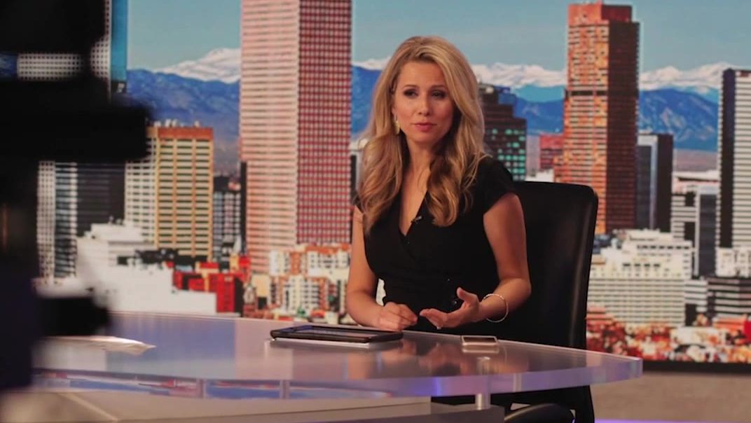 Aristea Brady at the FOX31 anchor desk