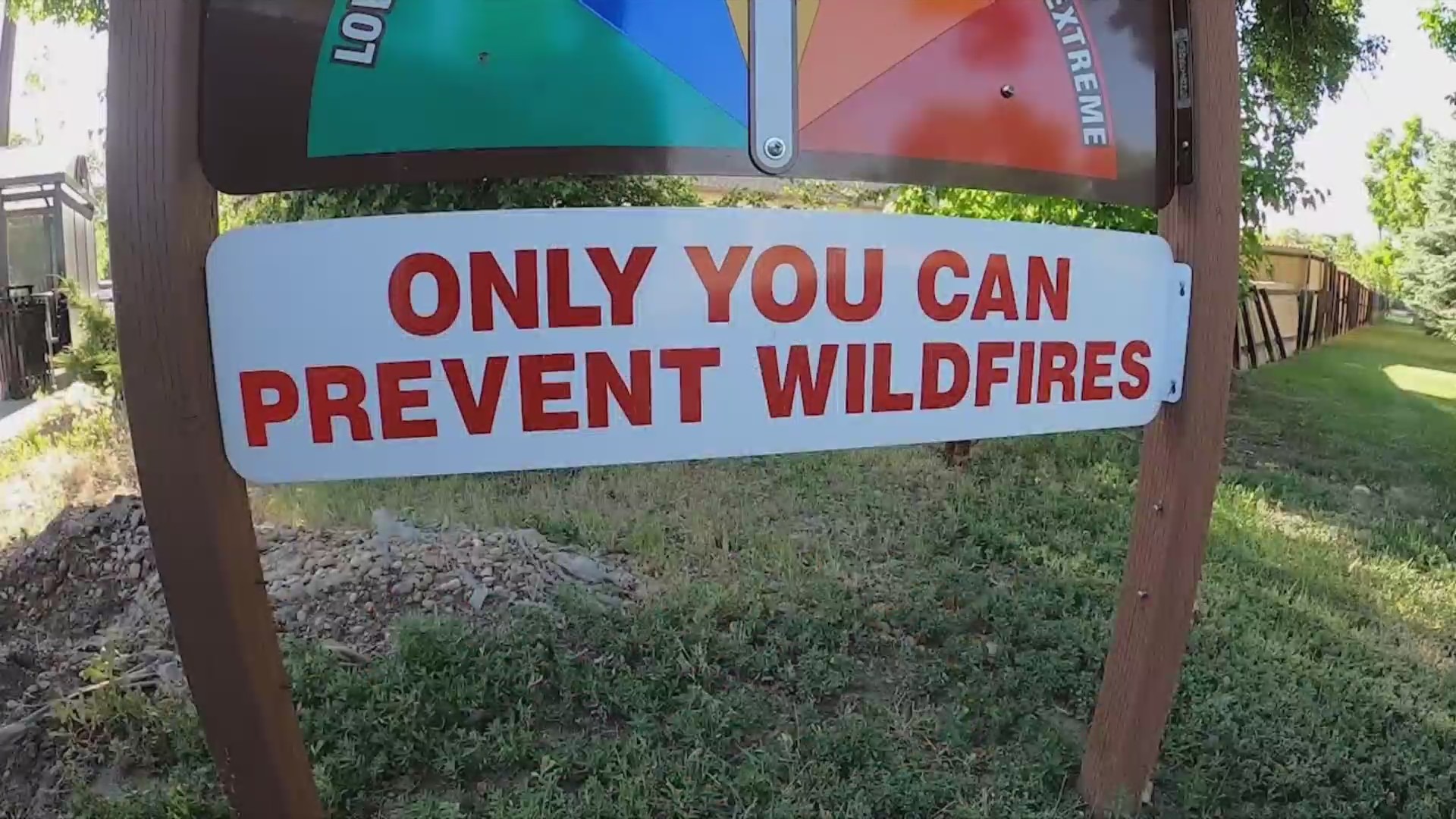 Sign that says "ONLY YOU CAN PREVENT WILDFIRES"