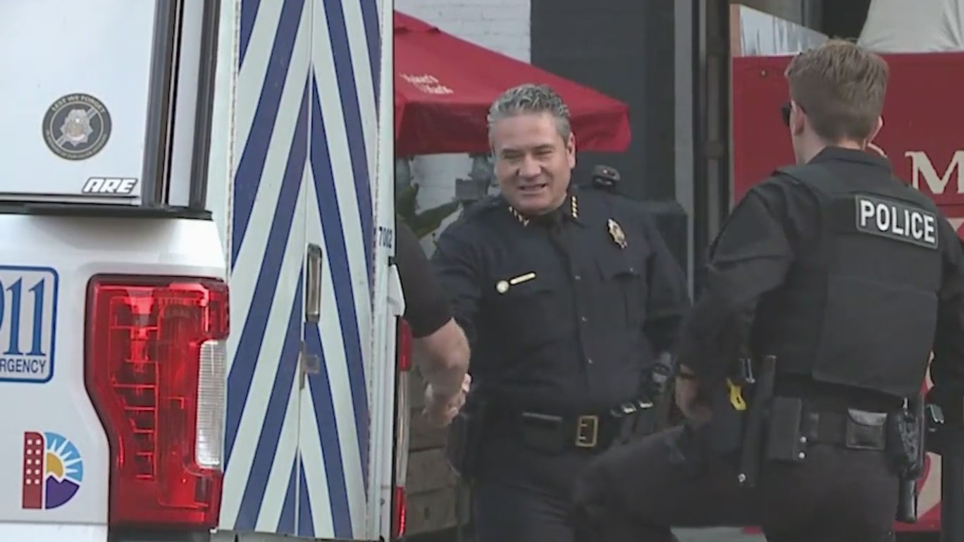 Denver Police Chief Paul Pazen at Maven Hotel during investigation