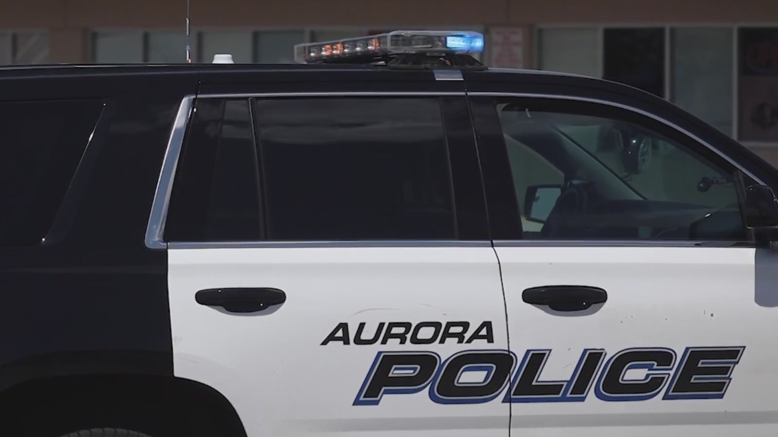 An Aurora Police Department SUV.