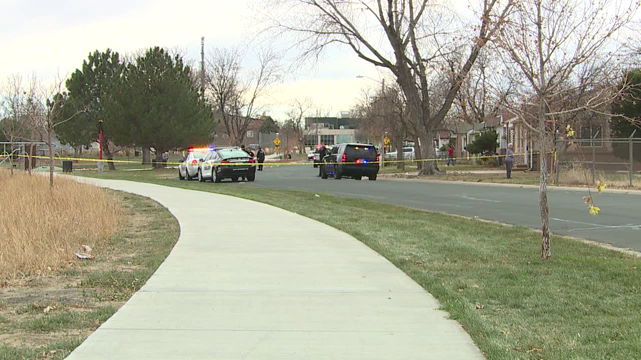 Scene of a shooting in at a park near a high school in Aurora, Colorado that injured six teens on Nov. 15, 2021.