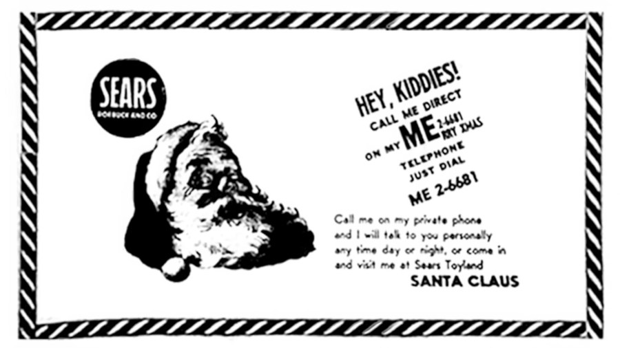 The Sears newspaper advertisement from Colorado Springs that led to the beginning of the NORAD tracking Santa.