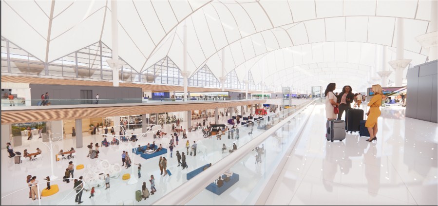 Denver International Airport Great Hall rendering