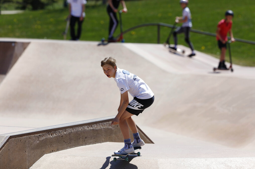 Skateboarder in Castle Rock, CO