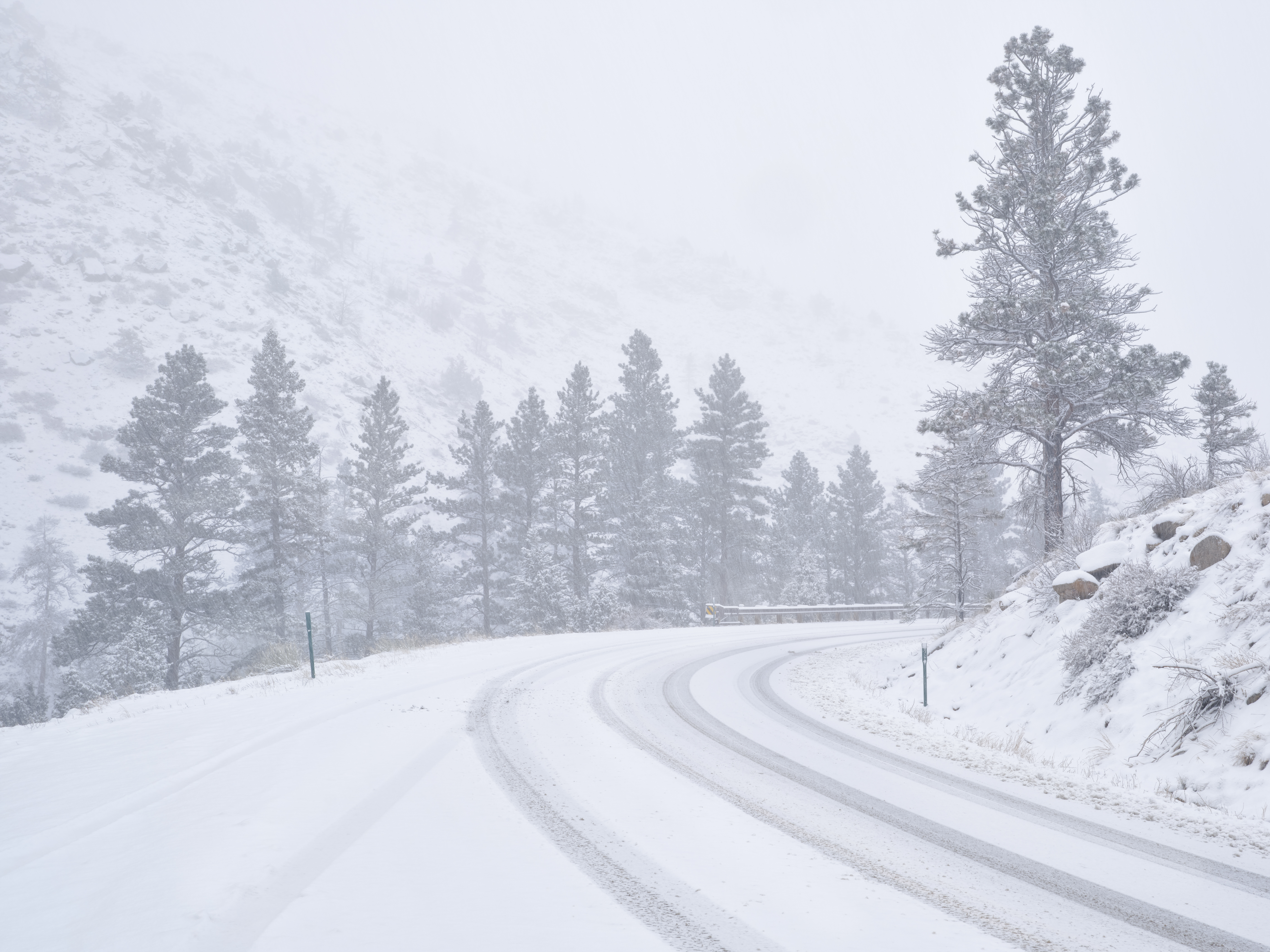 Snowy mountain highway