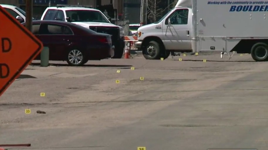 Evidence markers at suspicious death investigation in Boulder