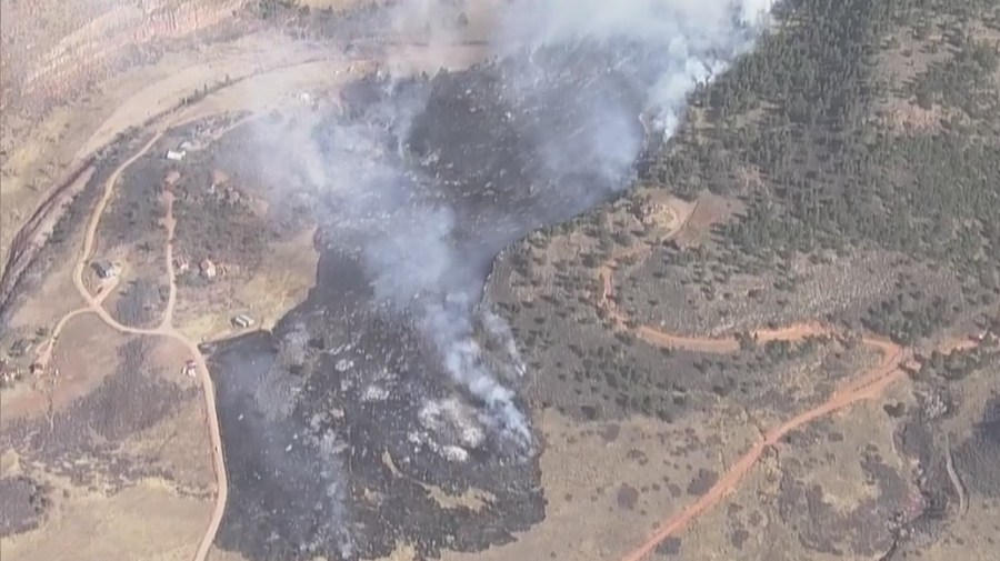 Burned area from Larimer County wildfire