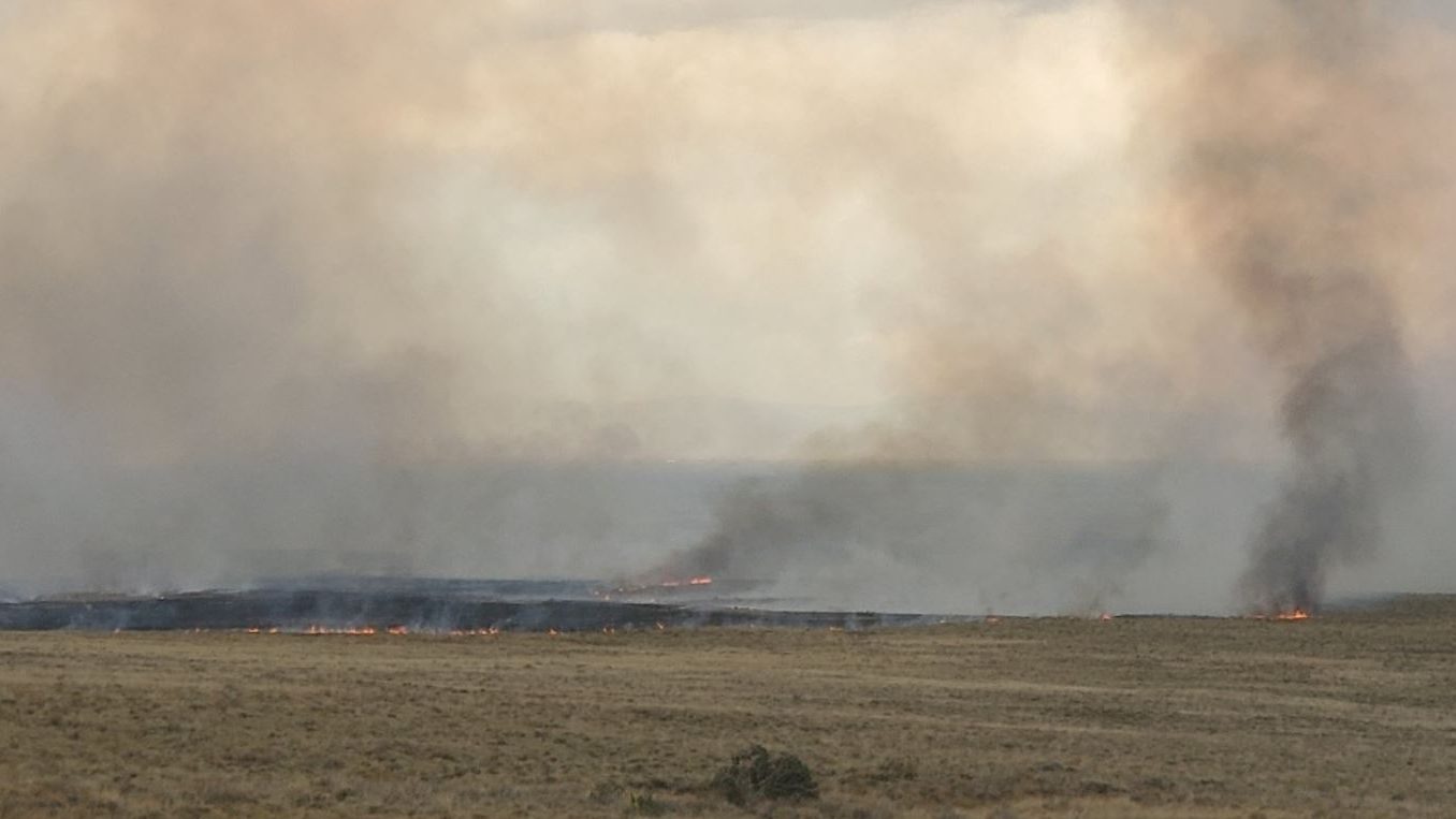 A fire at Great Sand Dunes National Park on May 18, 2022