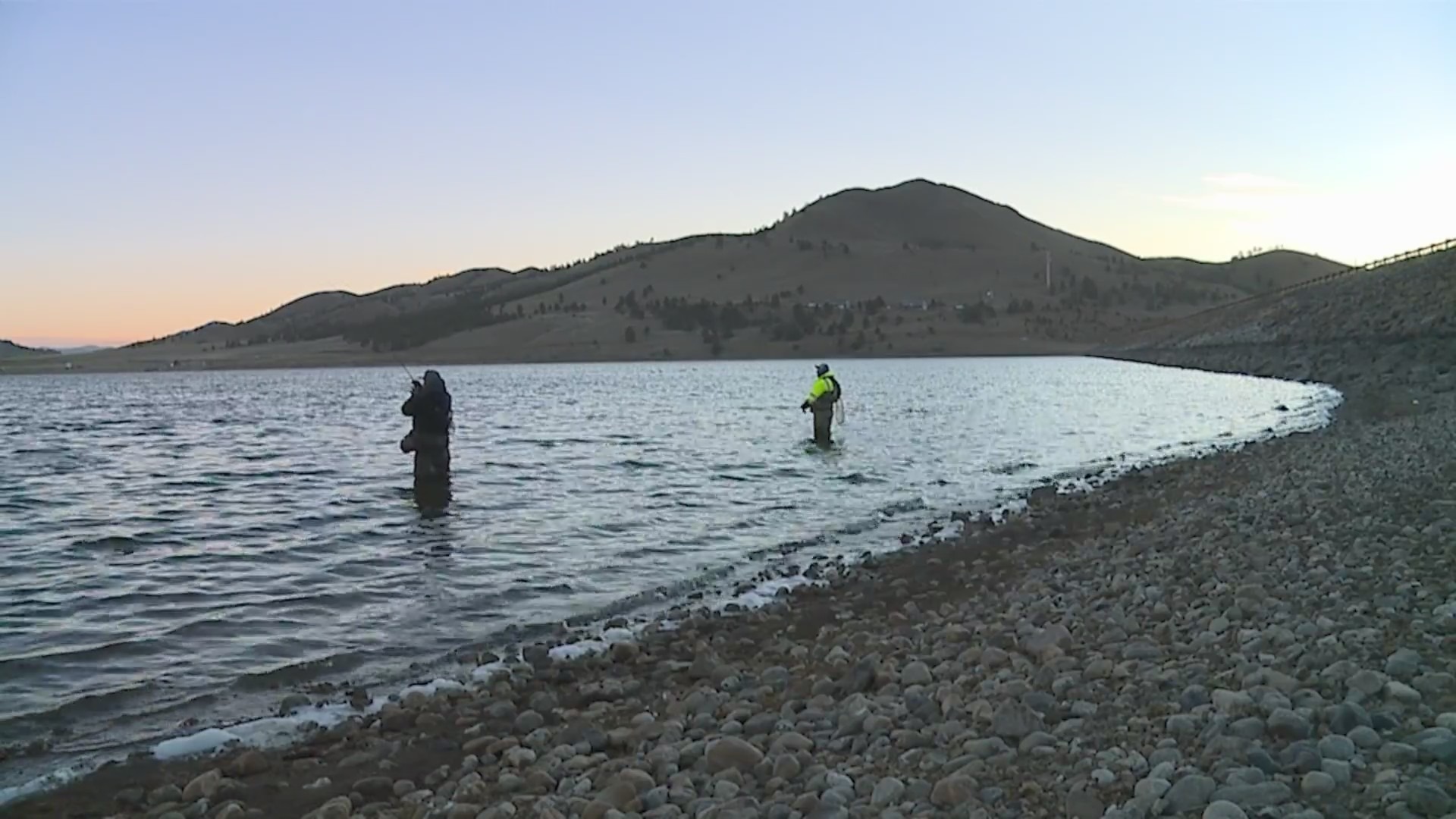 Fishermen slept in their car to get in first at Spinney Mountain Reservoir