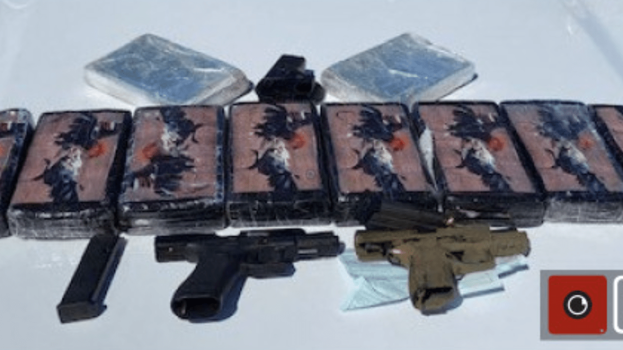 Nearly 30 pounds of cocaine and two guns found in traffic stop