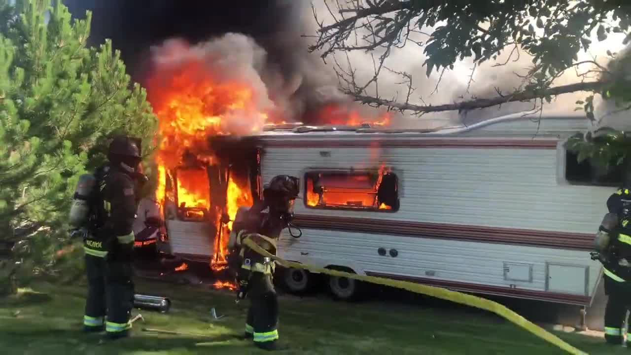 RV fire in Aurora