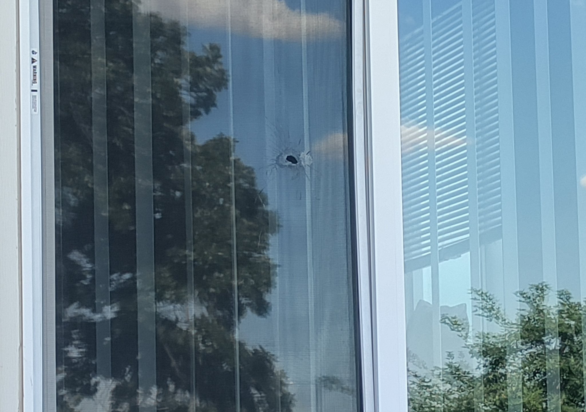 Bullet damage after shooting at Nome Park