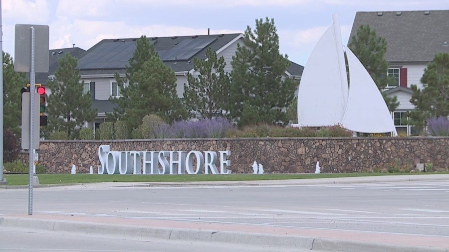 Southshore neighborhood sign in Aurora