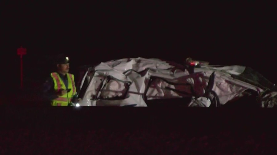 Train hits police car Platteville Colorado