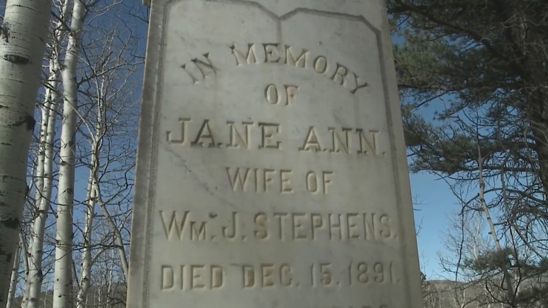 Gravestone at Central City Cemetery