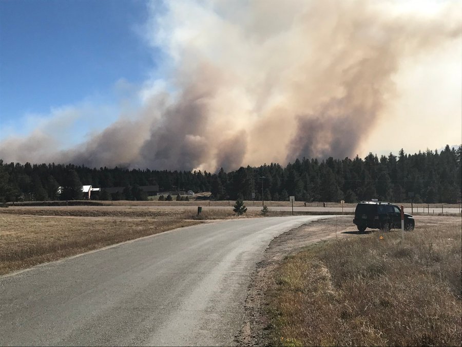 Prescribed burn near Lake George