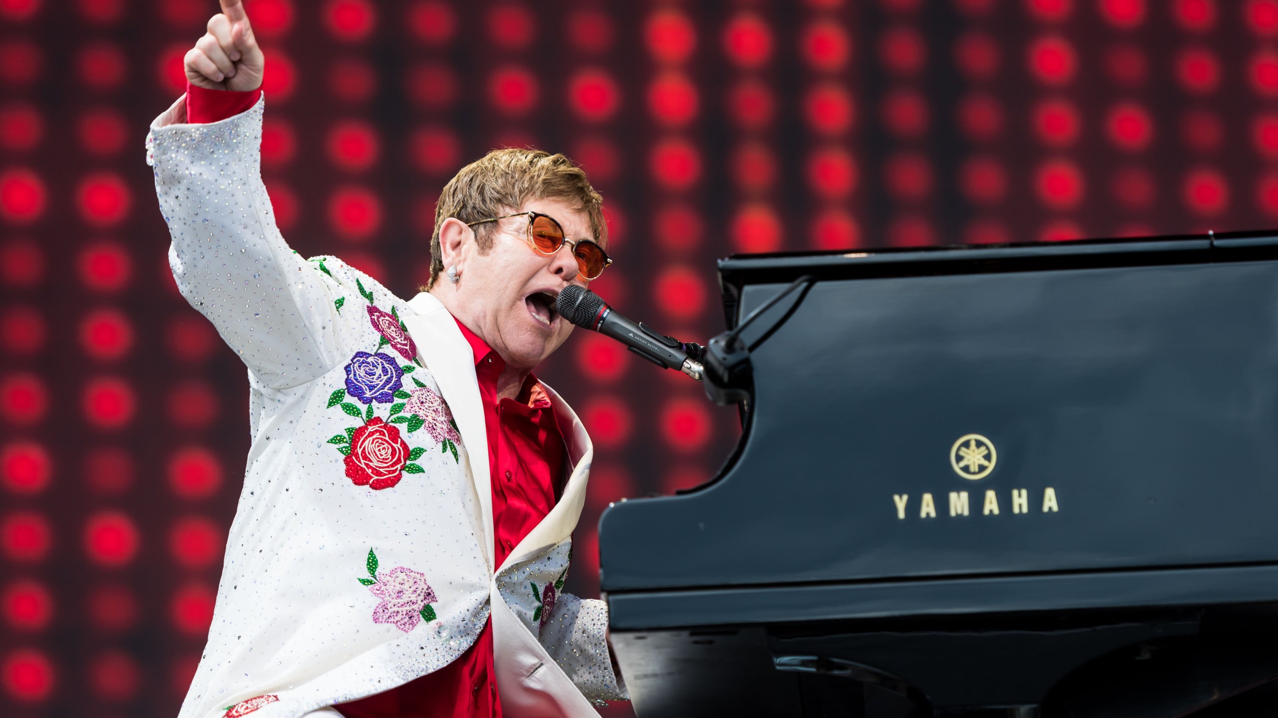 Elton John Performs at the Twickenham Stoop