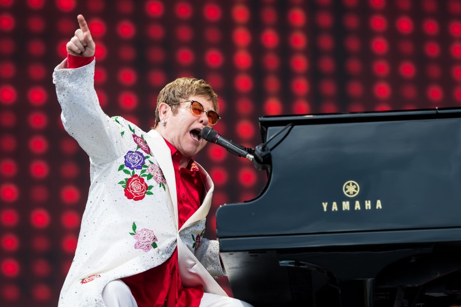 Elton John Performs at the Twickenham Stoop