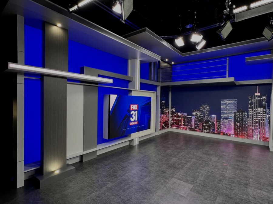 A multi-use area on FOX31's new set.