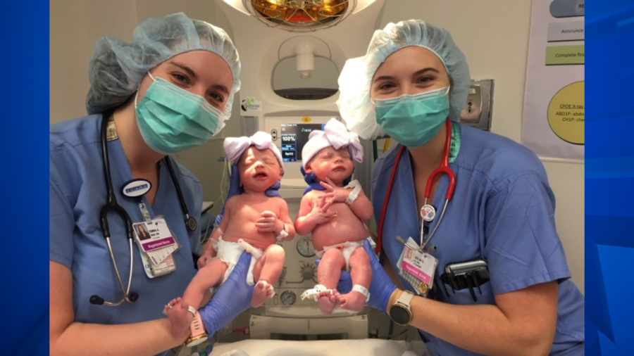 The Cath Lab Director at Rose Medical Center recently delivered twins girls at Rose.