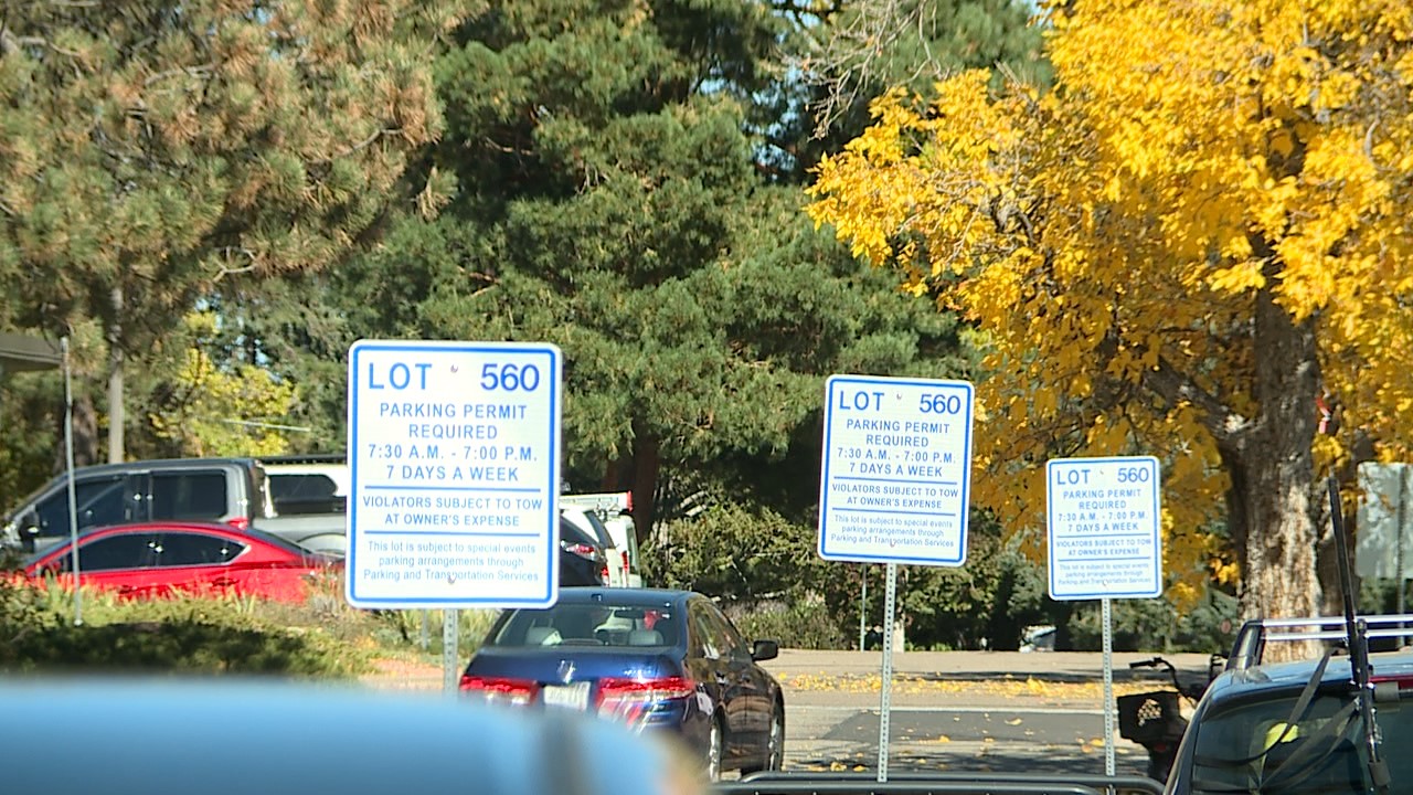 CU East Campus parking lot