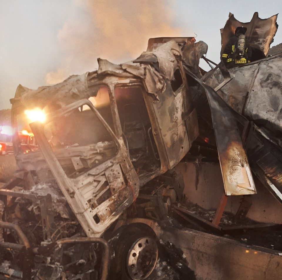 Semi fire on I-70 near Glenwood Canyon