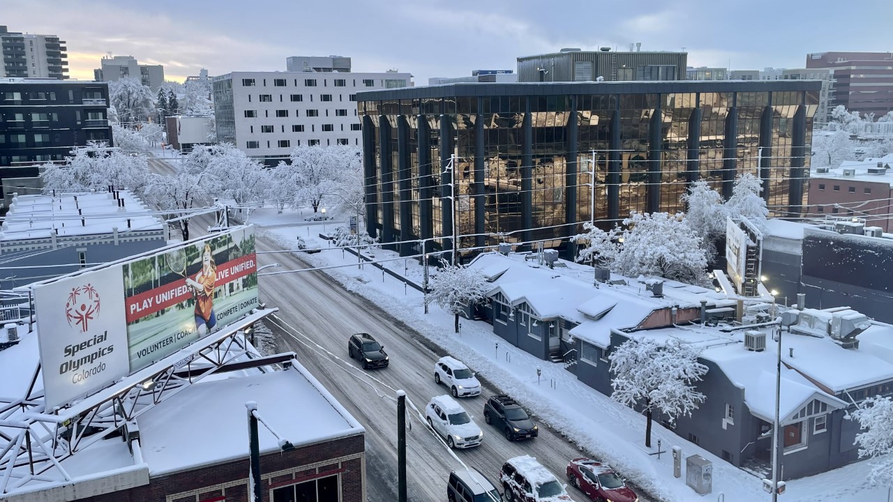 roof top snow in Denver