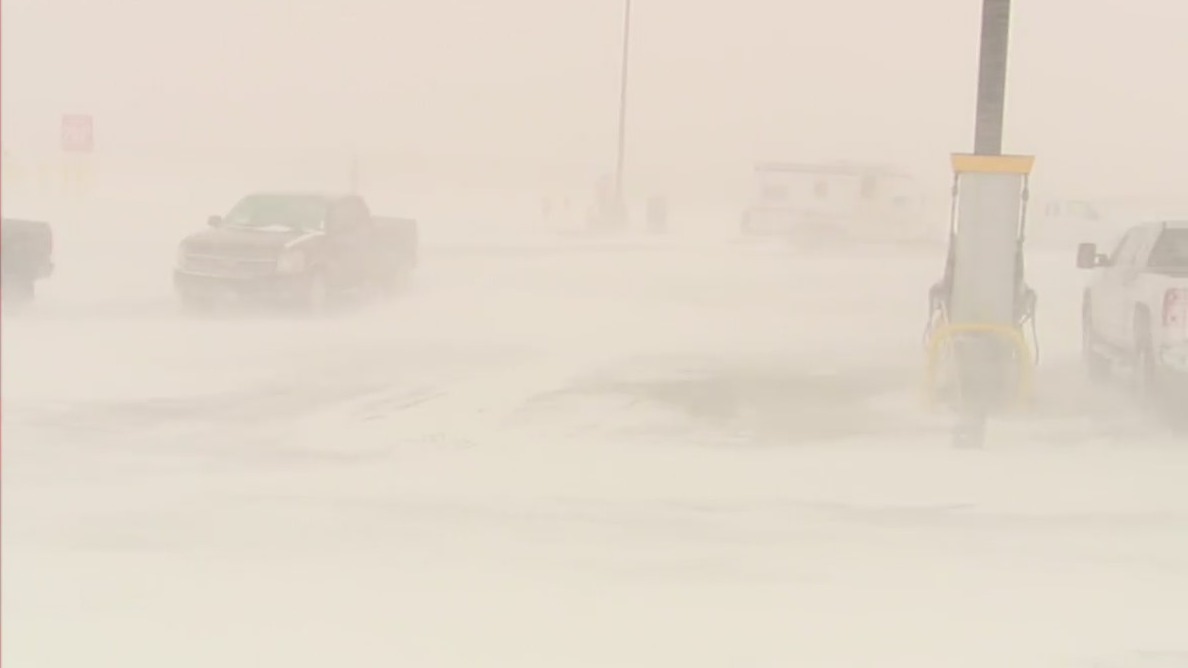 Near I-76 in Brush Colorado during Blizzard