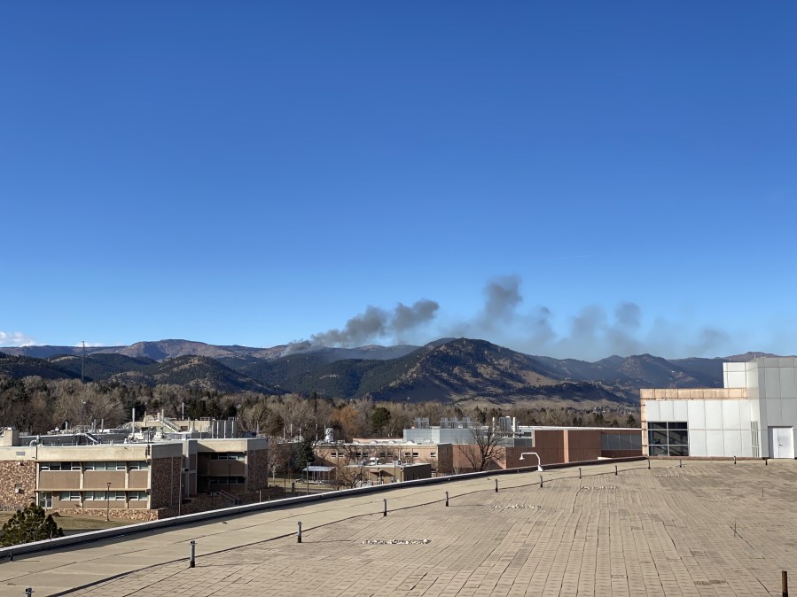 Structure fire burning on Sunshine Canyon Drive in Boulder