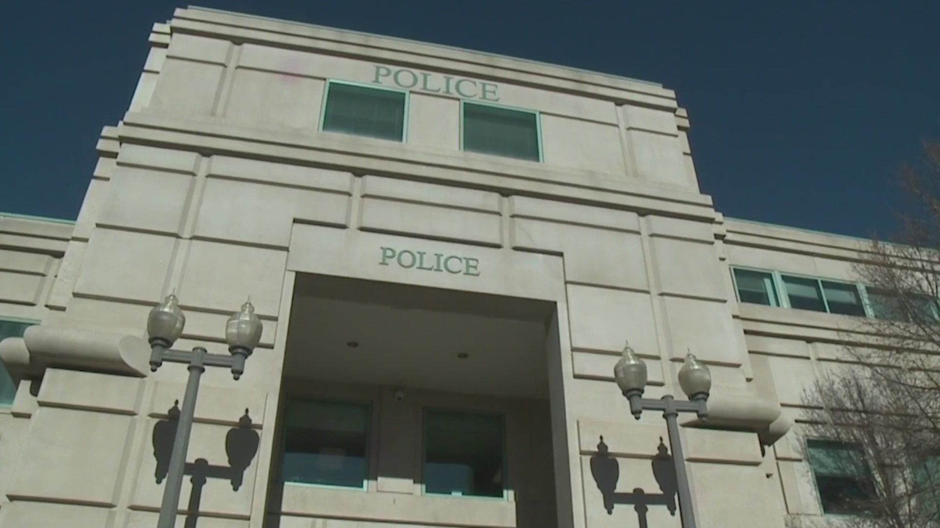 Exterior building of Aurora Police Department headquarters