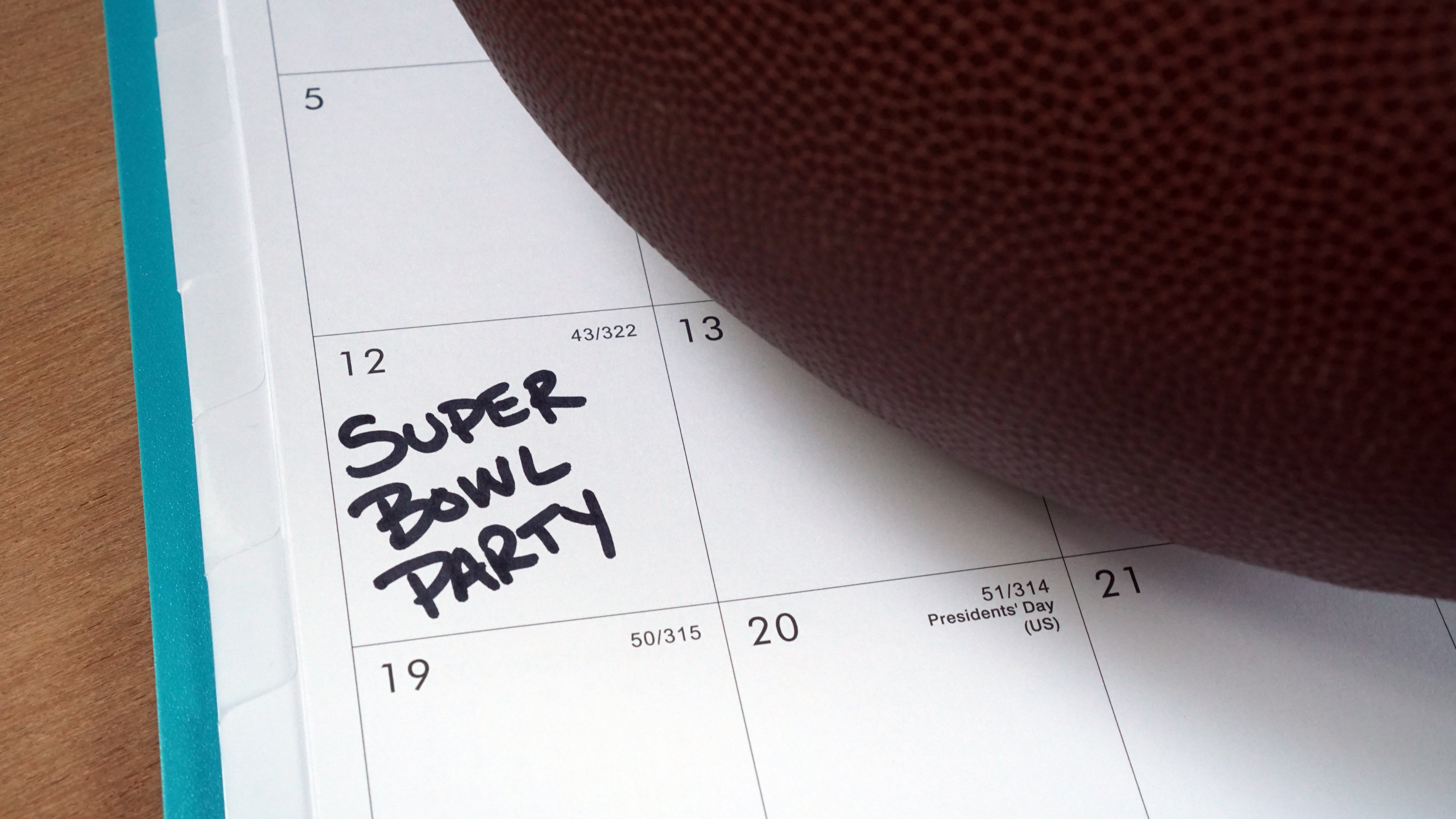 Super Bowl Party Reminder