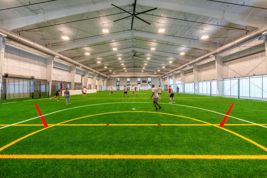 Indoor field at the Southeast Recreation Center and Fieldhouse Credit. City of Aurora