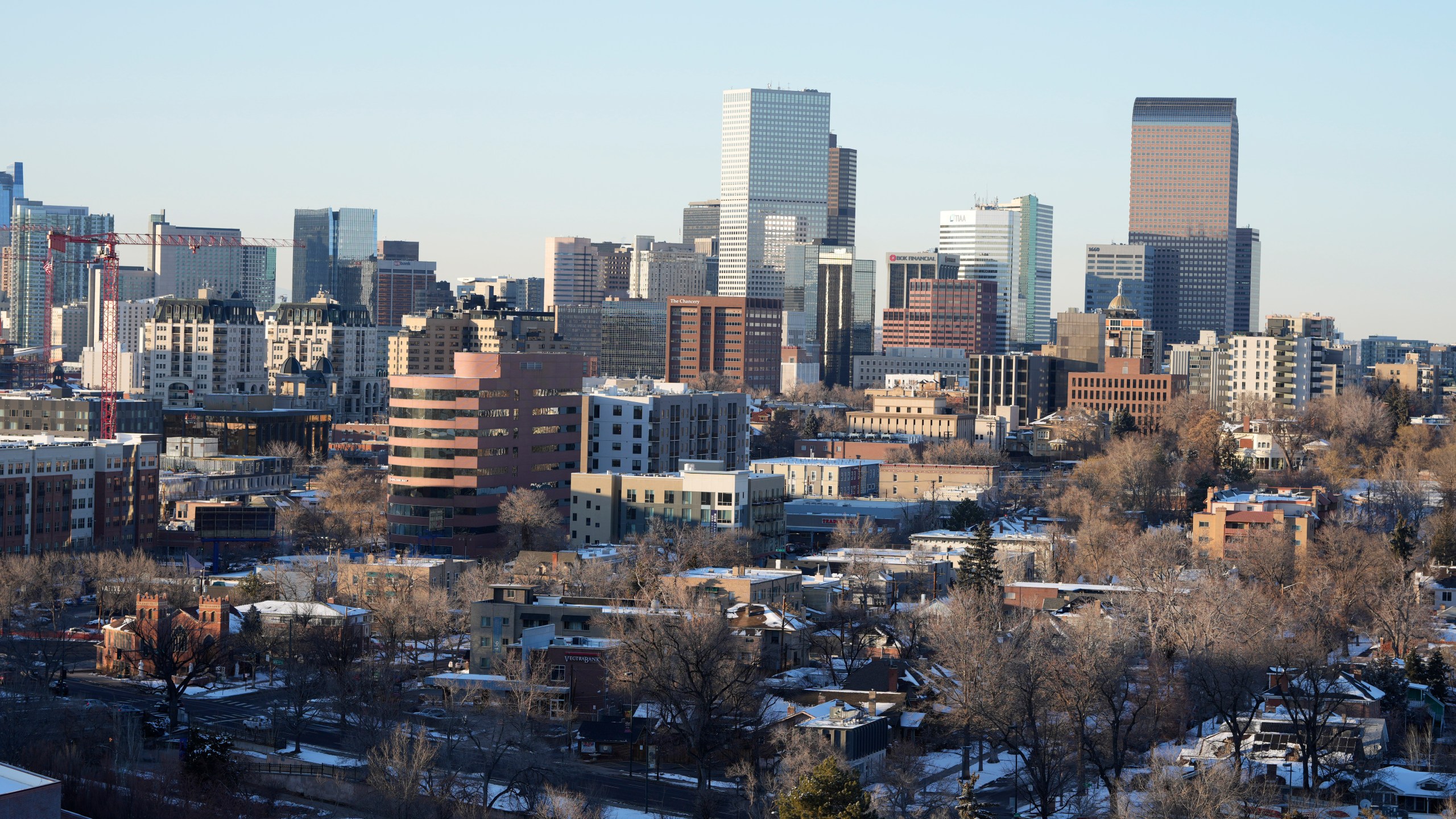 View of skyline of downtown Denver