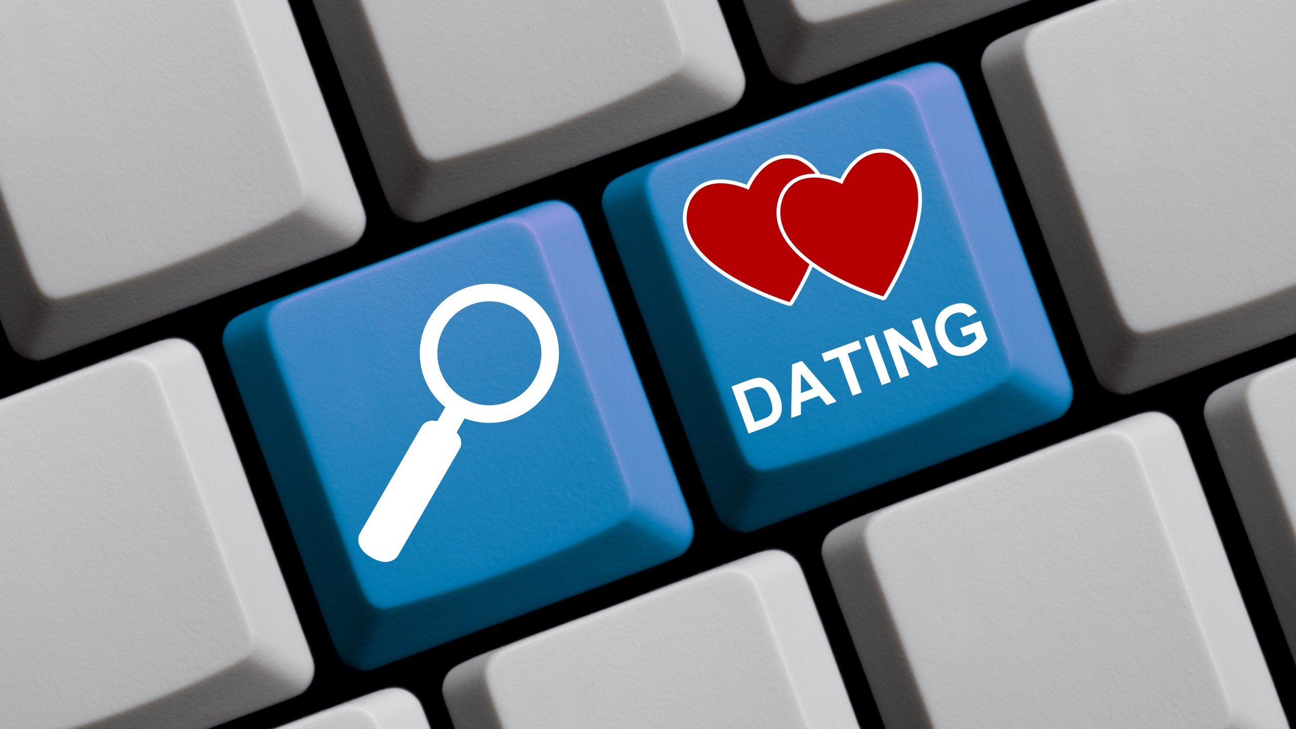 Search for Dating online - Computer Keyboard