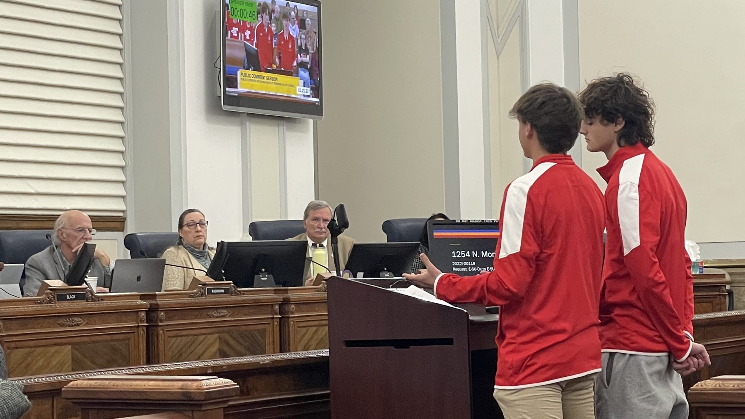 East High School Students speaking at Denver City Council