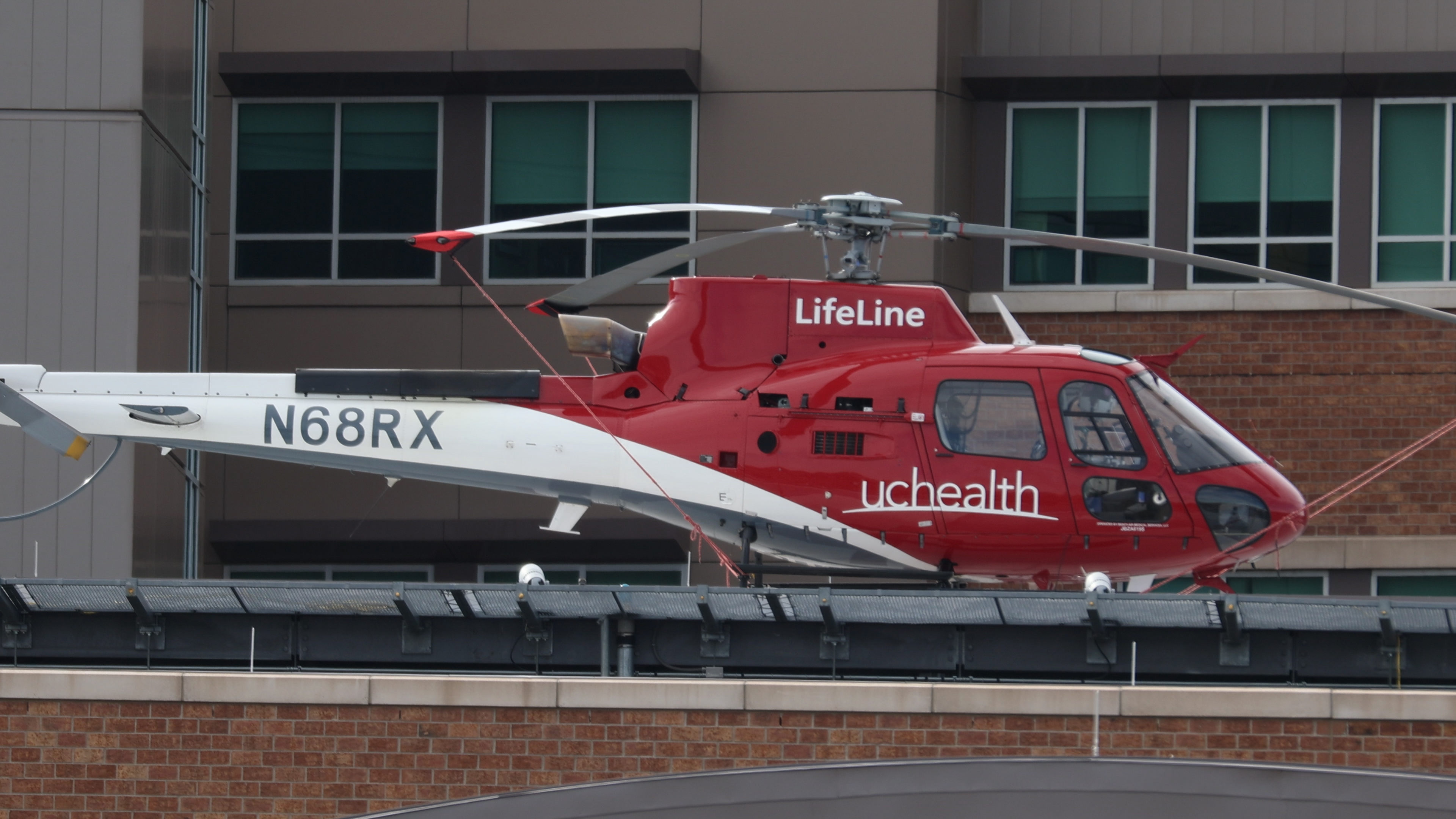 Medical Center of the Rockies, UCHealth Helicopter owned & operated by Global Medical Response