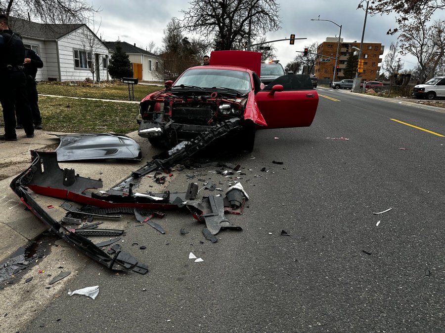 The driver of the car that rear-ended an Aurora police car tried to run ubt was quickly caught