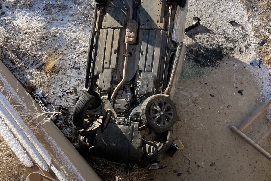 Car falls onto bike path 2