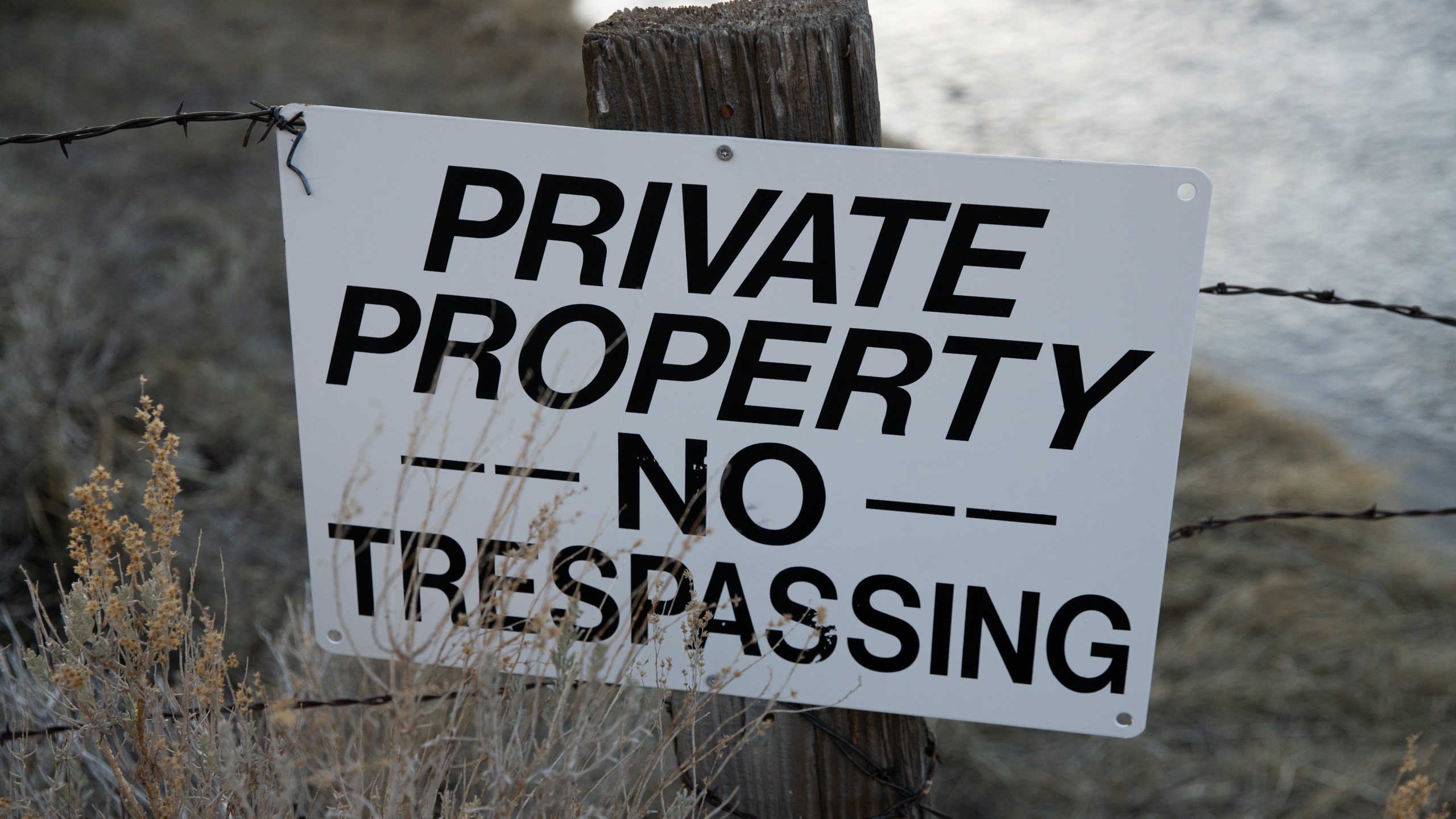 Private Property Sign -- Closeup -- No Trespassing