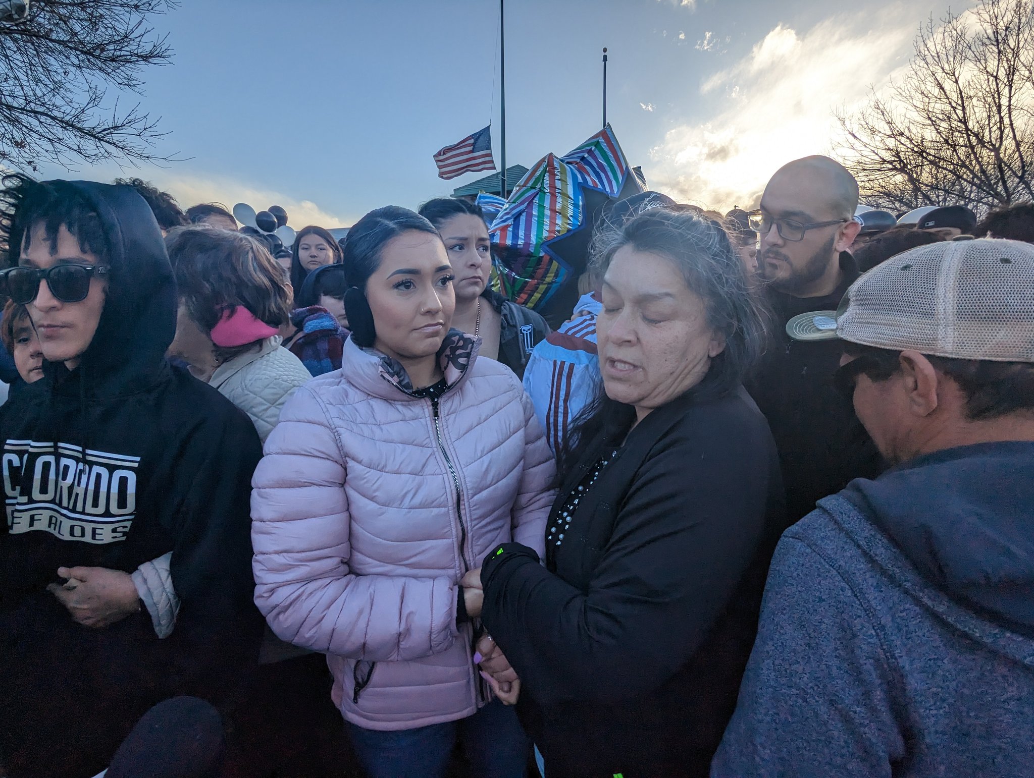 Jeri Maldonado is joined by family and friends at an outdoor gathering