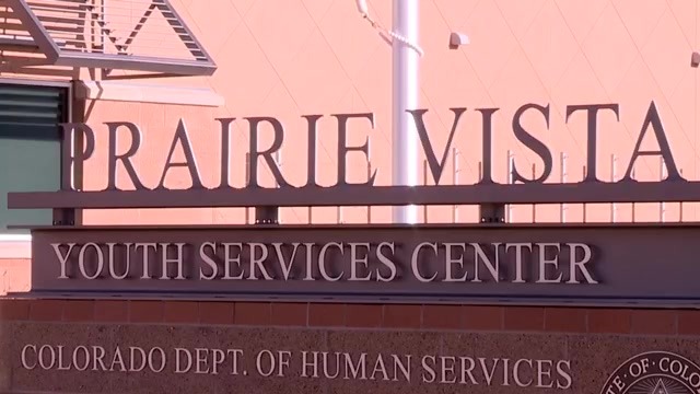 Sign outside exterior of Prairie Vista Youth Services Center