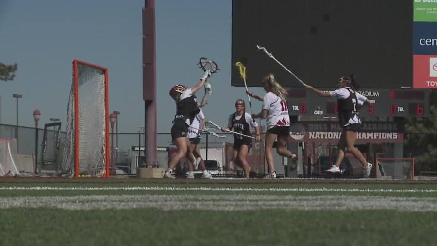 University of Denver women's lacrosse team on the field during practice