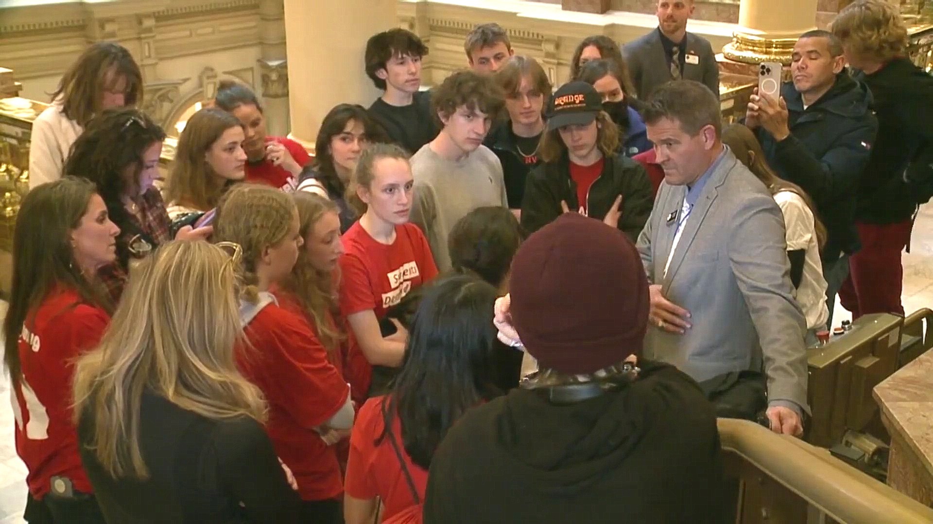 East High School students spoke with legislators about school safety Thursday following the shooting.