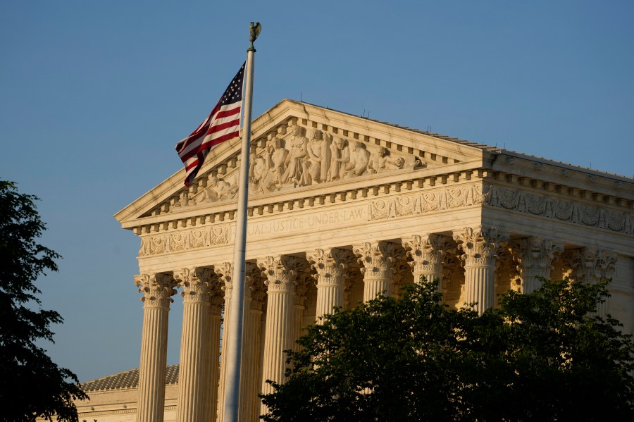 FILE - The Supreme Court is seen on Friday, April 21, 2023, in Washington. The Supreme Court on Monday, April 24, rejected appeals from oil and gas companies that are fighting lawsuits from state and local governments over whether they can be held responsible for harms resulting from global warming. (AP Photo/Alex Brandon, File)