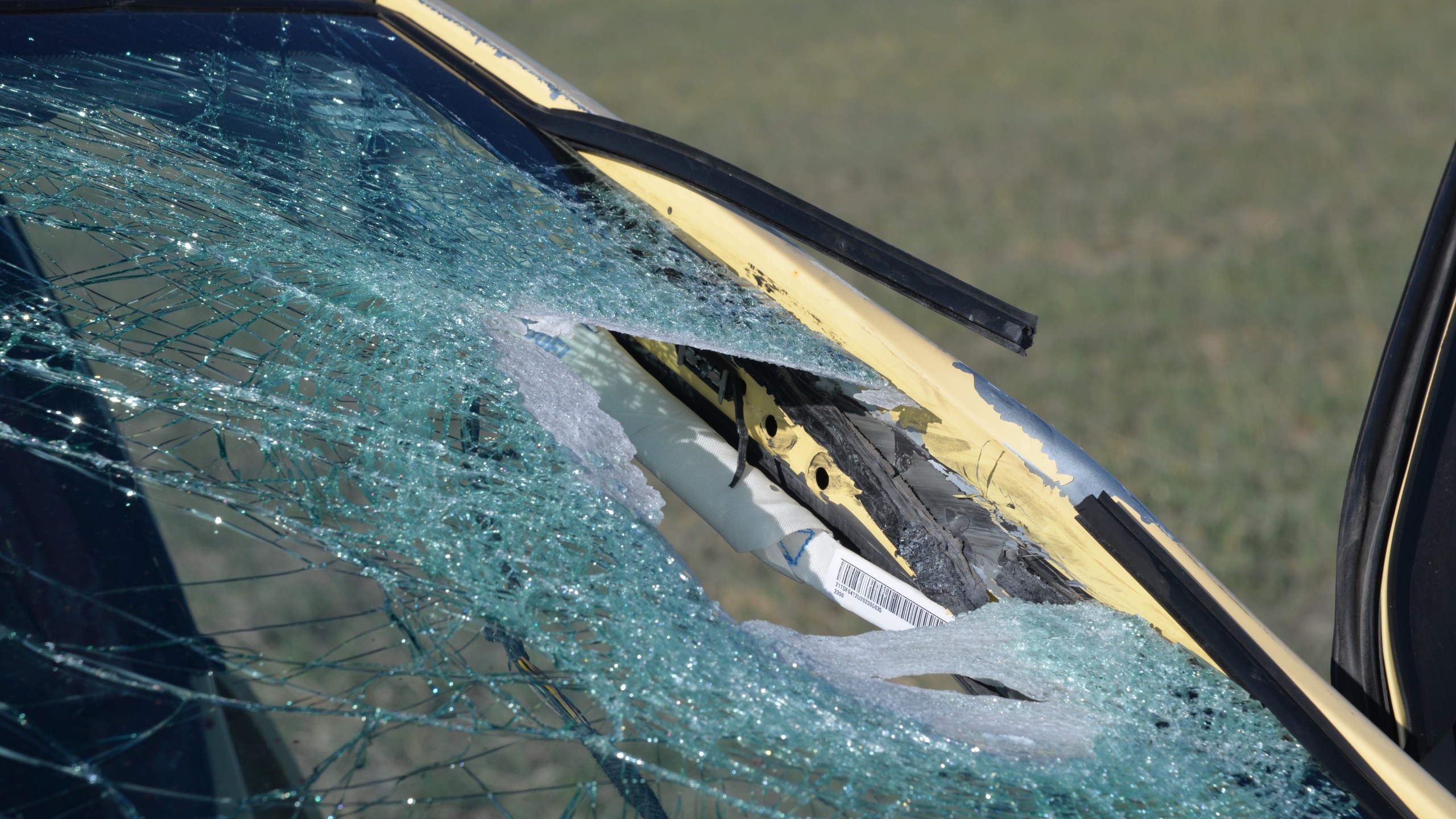 Jefferson County Sheriff's Office provided FOX31 with a photo of Alexa Bartell's windshield to show the damage the rock caused leading to her death