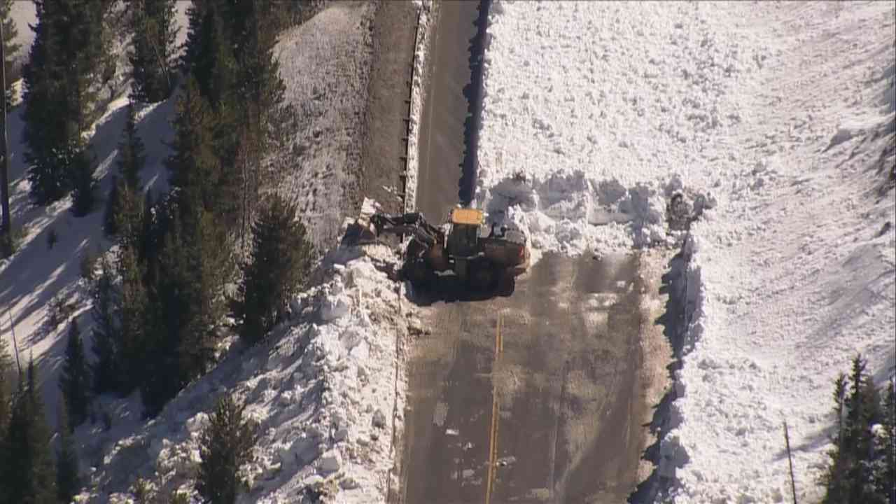 An avalanche on Berthoud Pass covered part of U.S. 40 in snow on April 11, 2023.