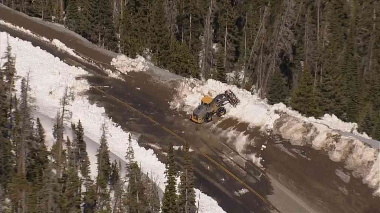 An avalanche on Berthoud Pass covered part of U.S. 40 in snow on April 11, 2023.